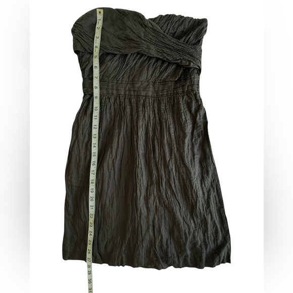 J.Crew Strapless Metallic Cotton Cocktail Dress Charcoal Gray Fit & Flare Sz 4 - Picture 10 of 10